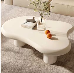 40” white cloud coffee table
