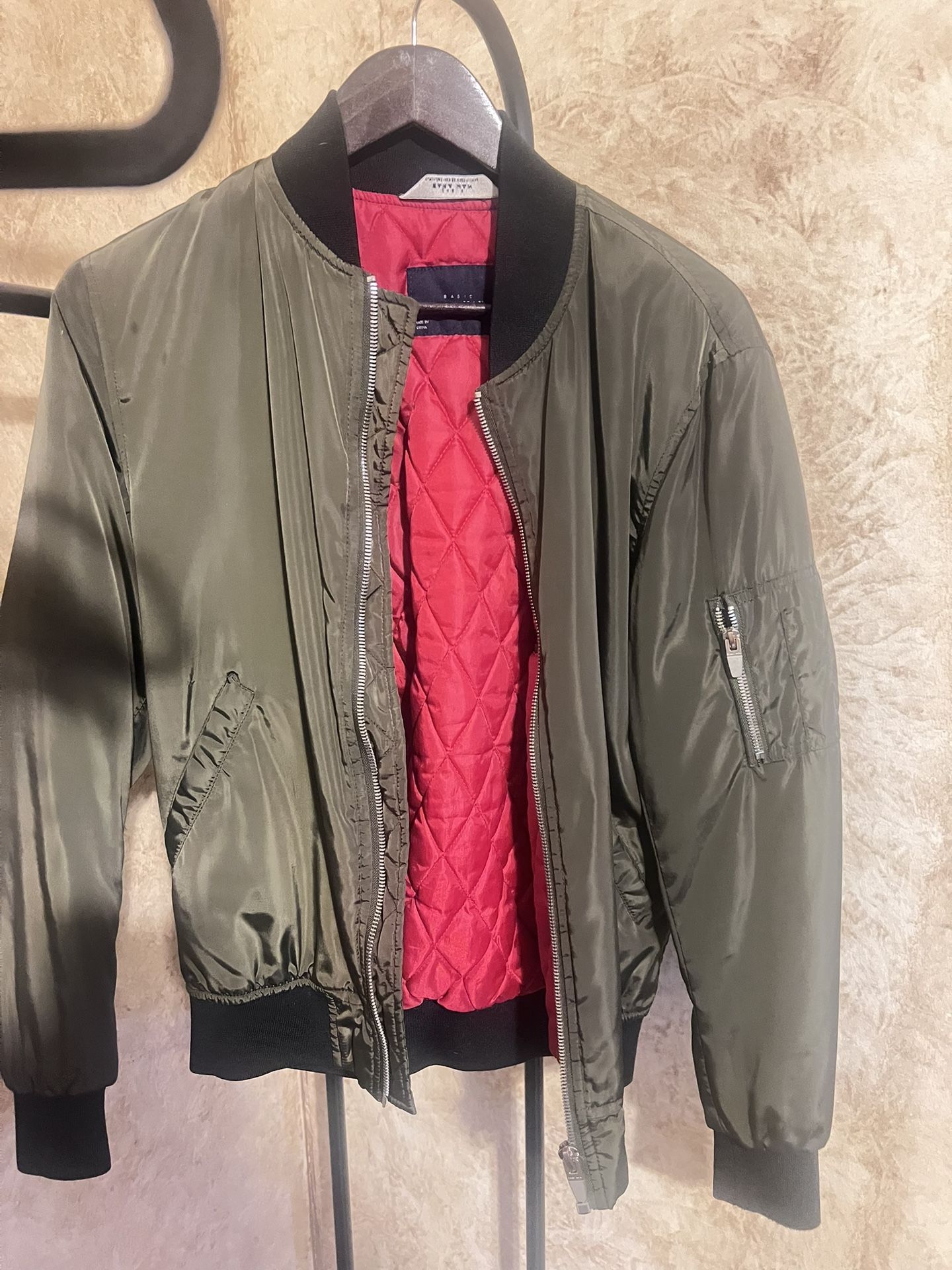 Zara Green Bomber Jacket