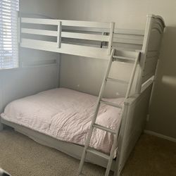 Full Over Twin Grey Bunkbed