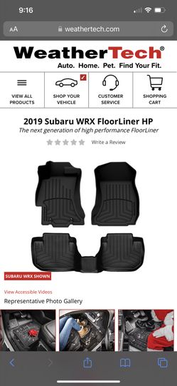 2019 Subaru Wrx Weather Tech Floor Mats And Oem Subaru Trunk Mat