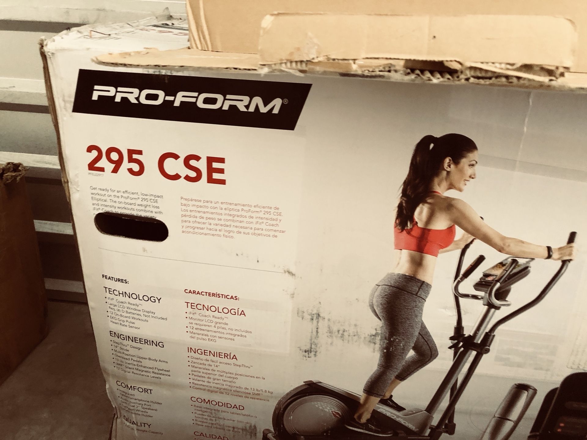 Proform 295 CSE Elliptical workout machine / new in box