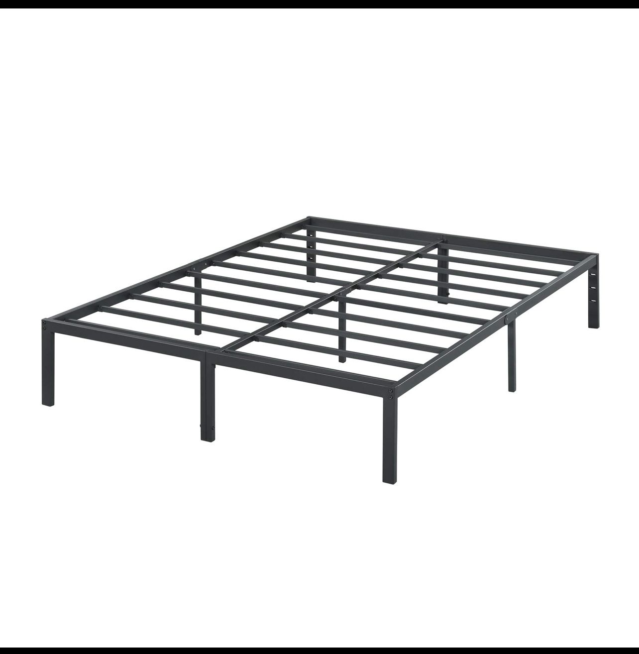 Olee Sleep 14 Inch Heavy Duty Steel Slat Anti-Slip Support, Easy Assembly Platform Bed Frame, Noise