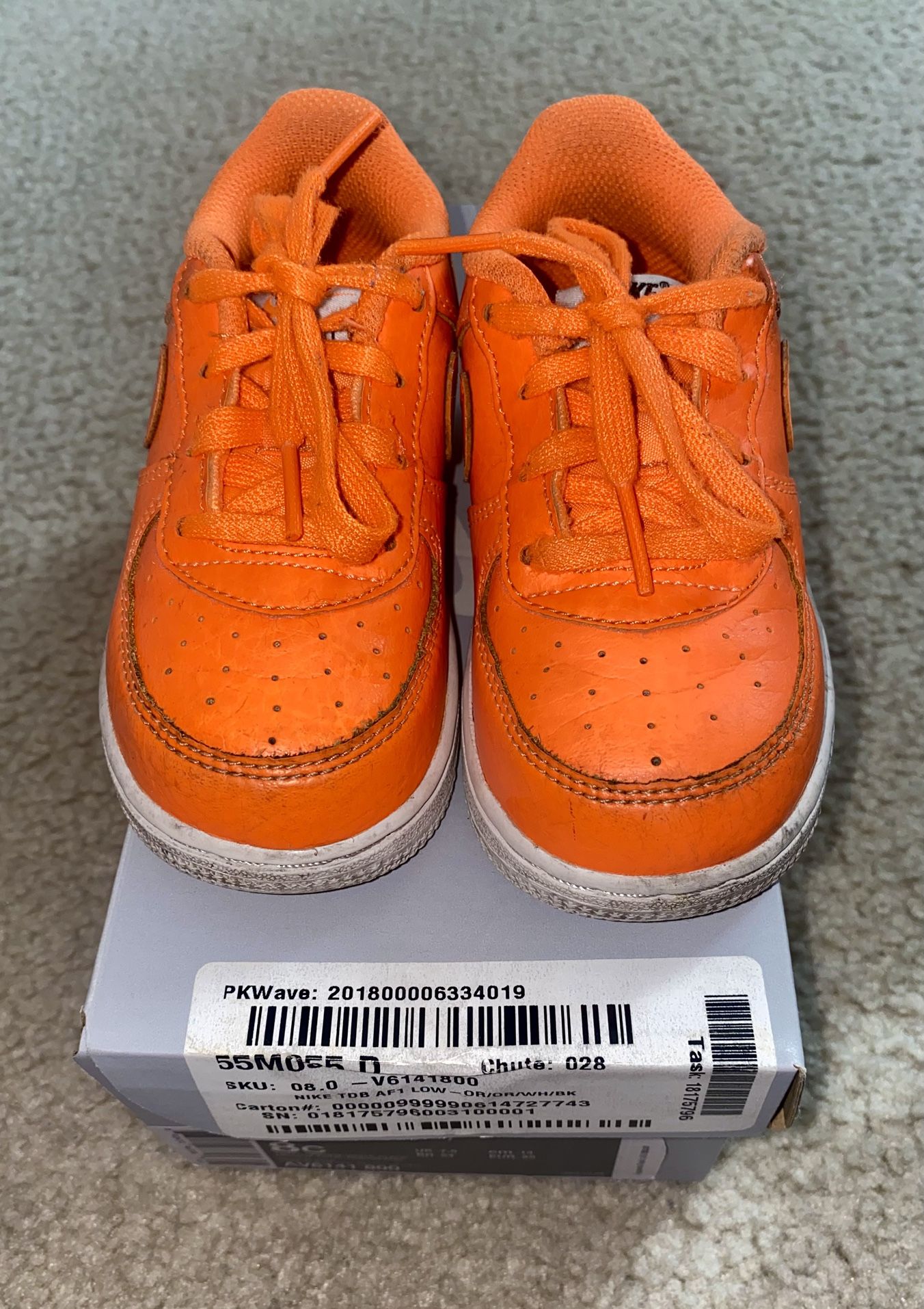 Nike Force 1 In Orange Size 8C