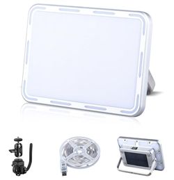 Rechargeable LED Umbrella Light for Camping, Portable Tent Light Solar & Type-C Charging, 6000mAh, Magnetic High Power 360° Clip, 7-Color String Light