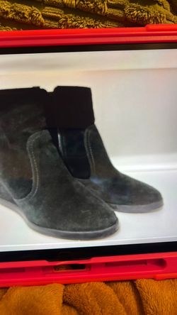 Gray Suede Chelsea Ankle Boots