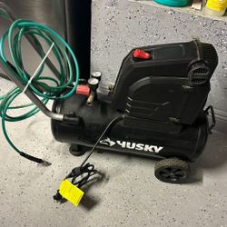 8 Gal. 150 PSI Portable Electric Oil-Free Horizontal Hotdog Air Compressor with Rubber Wheels and 1-Quick Coupler 