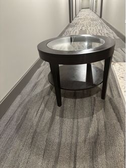 Glass top coffee table