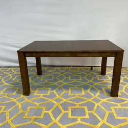 ( Delivery Available ) Burrow Dark Brown Wooden Harvest Extendable Dining Table