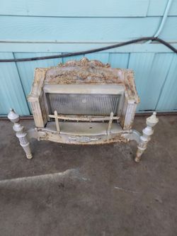 Pioneer Antique Cast Iron Fireplace Insert Heater