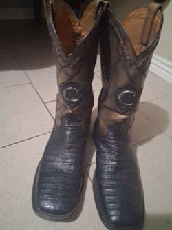 Cuadra Men's Caiman Fuscus Leather Western Cowboy Boots