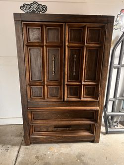 Mid-Century Armoire W/ Nightstand