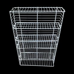 Wall Mount Epoxy Covered Steel Elfa Like Shelving Unit With Removable Adjustable Shelves