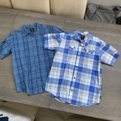 Quicksilver Boys XL Button Down Plaid Shirts