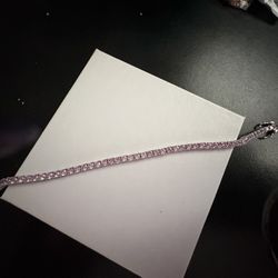 Pink Sapphire Tennis Bracelet 