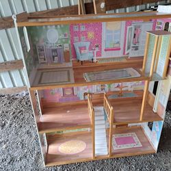 Large Victorian Barbie Dollhouse Wood Antique Shelf Girls for dolls and play