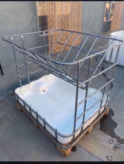 IBC Tote Cage Metal Frame - Garden Planter Animal Feeder - $45