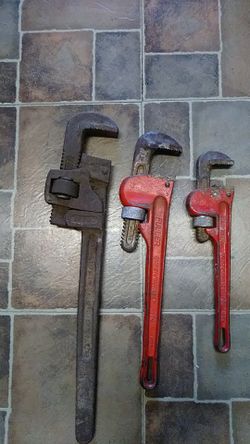 3 Pipe Wrenches Selling as 1