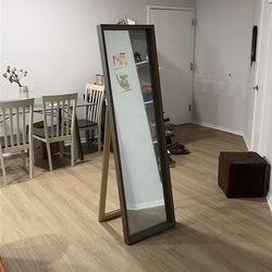 Modern Standing Mirror w Wood / steel frame