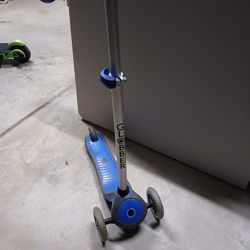 Blue Three-Wheel Scooter