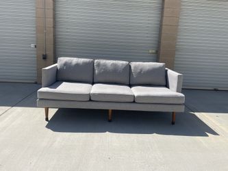 *Free Delivery* Modern Gray West Elm Couch Sofa 3 Seater