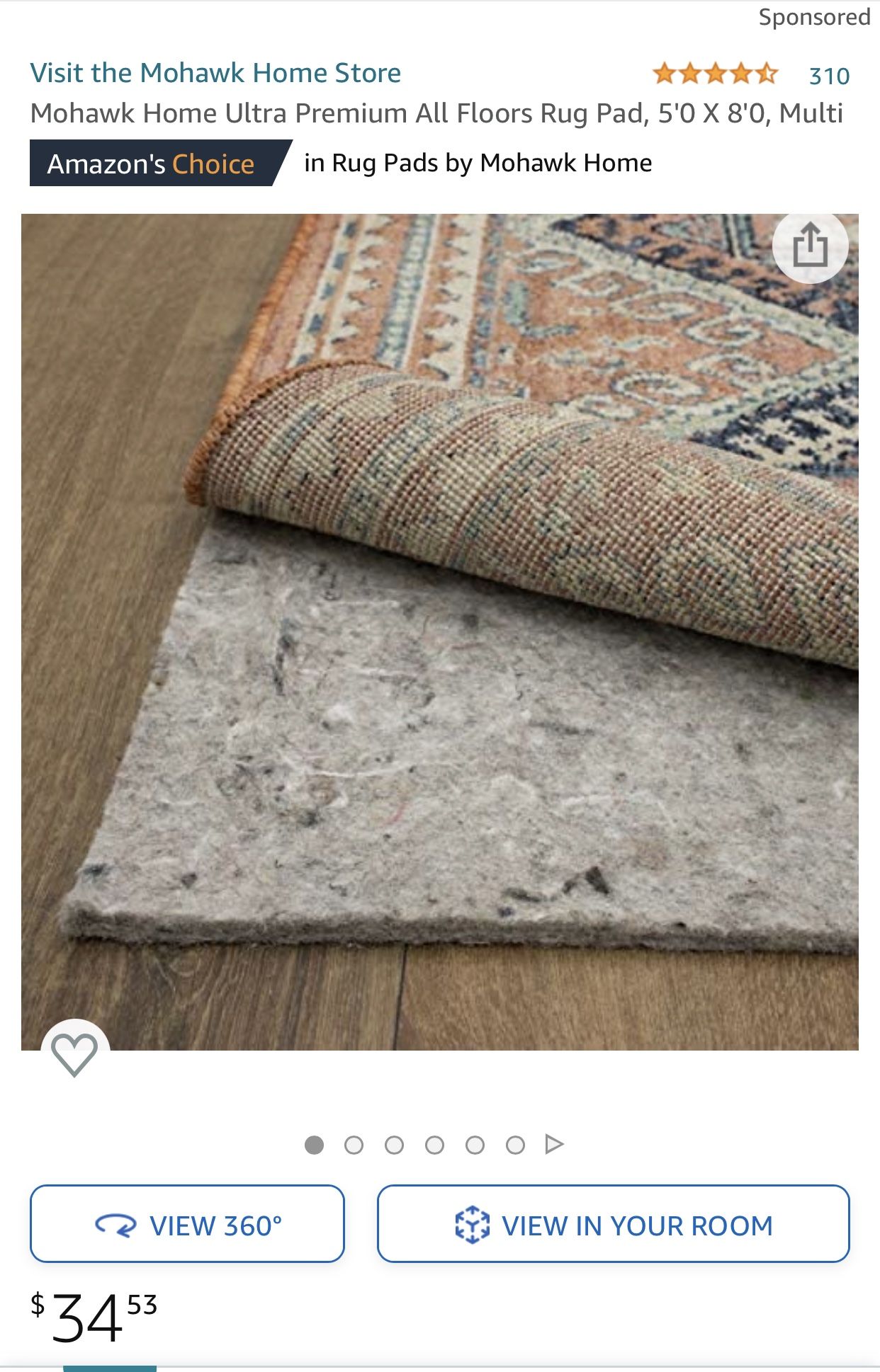 New In package Mohawk Rug Pad 5x8 for Sale in Phoenix, AZ OfferUp