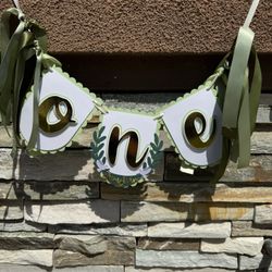 ONE Baptism High Chair Banner