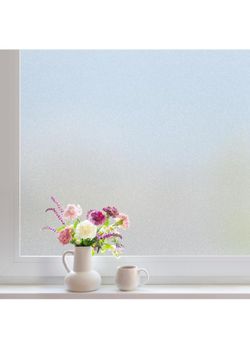 Frosted Glass Window Window Privacy Film, Non-Adhesive Reusable 35 x 118 Inches