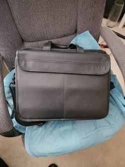 High End Leather Dell Laptop Briefcase 17"×13"
