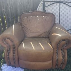 Brown Leather Couch