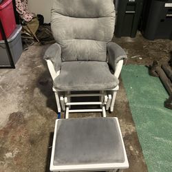 Rocking/Glider Chair With Gliding Ottoman