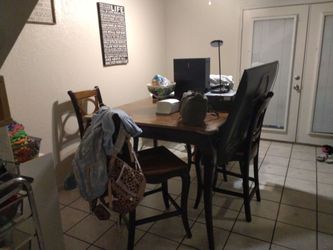 4 chairs with high table