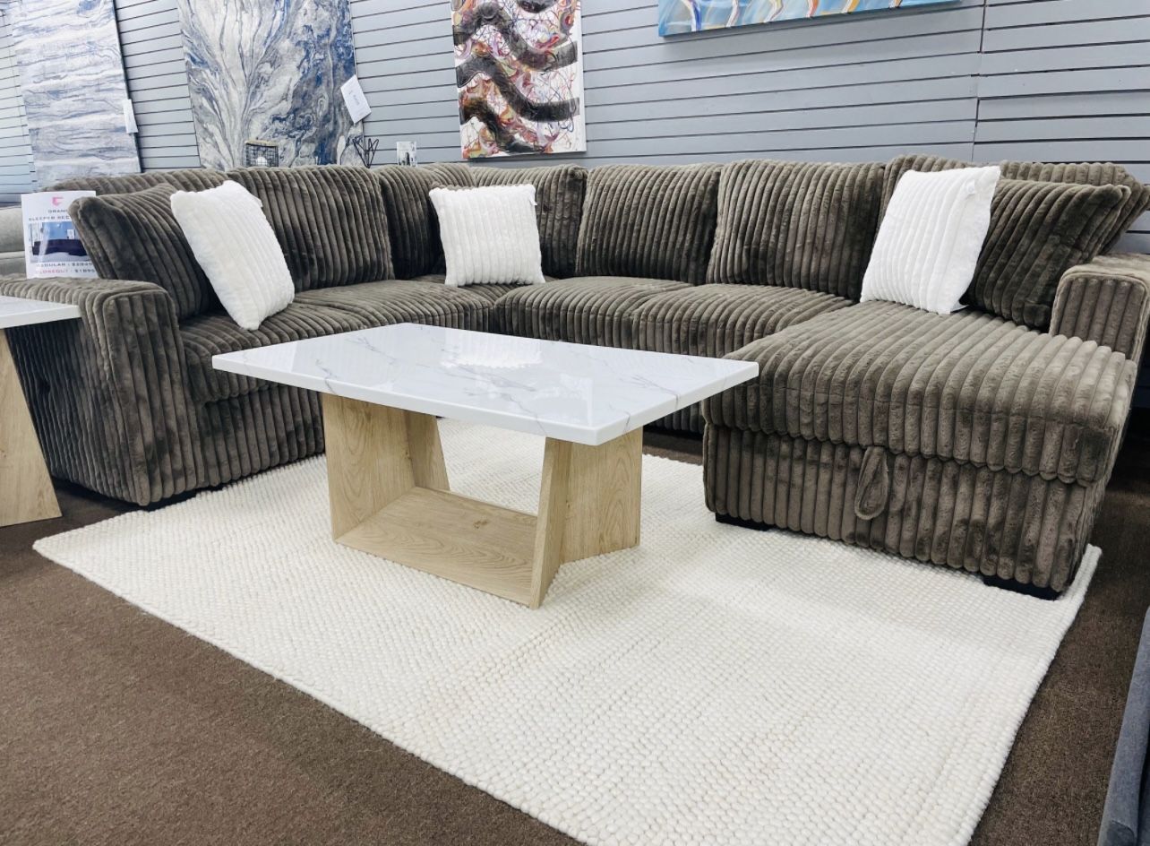 π Grand Sectional Sleeper in Brown - Special Offer! π