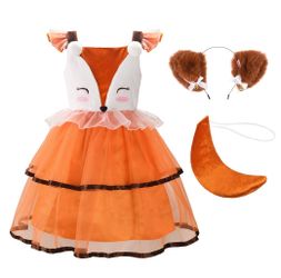 ReliBeauty Fox Costume for Girls with Headband and Tail Size 7-8Y