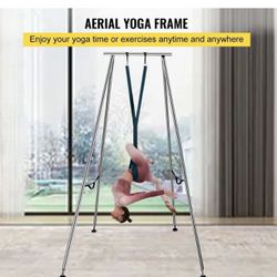 Yoga Sling Inversion, 9.6 FT Height Inversion Yoga Swing Stand, Aerial Yoga Frame 