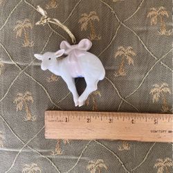 Lladro Lamb Christmas Ornament Collectible Figurine With Bow