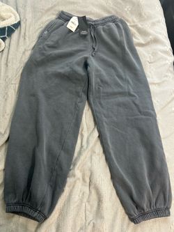 NWT Cotton On Baggy Sweatpant - Washed Light Grey (Size 2XS)