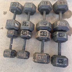 🏋️‍♂️ Hex Dumbbell Set – 25 lb to 50 lb Pairs