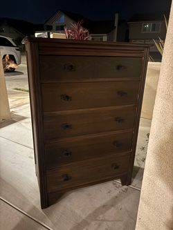 5 drawer tall dresser - solid Pine