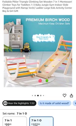 Wooden toddler gym