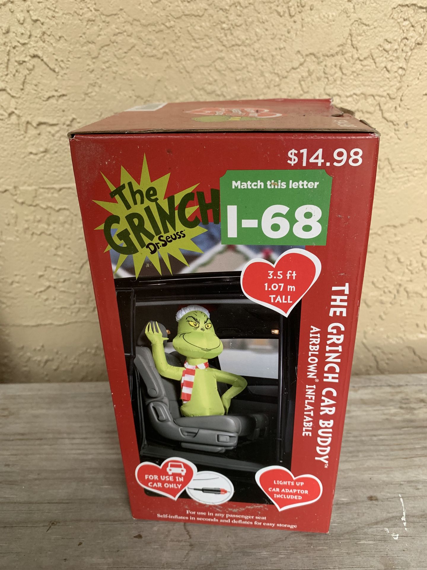 Dr Seuss The Grinch Car Buddy Inflatable