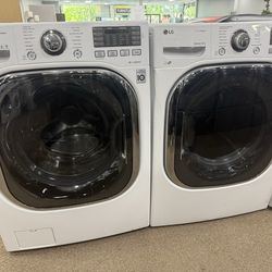 LG Steam Washer & Gas Dryer Set – Large Capacity, Clean, Warranty Included