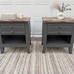 Beautiful Refinished Solid Wood Nightstands – Set of 2 – $375