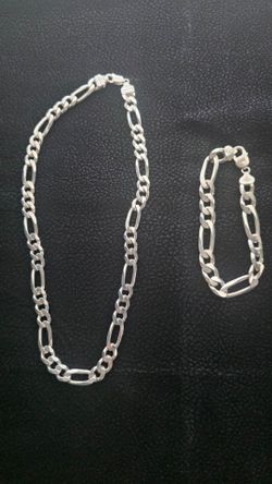 925 silver chain and bracelet