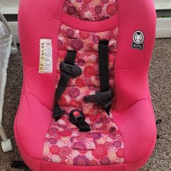 Pink car seat