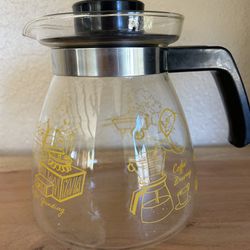 Vintage Melitta Coffee  Pour Over Drip Pot Kettle Glass