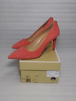 Michael Kors Designer Pumps Heels. Authentic. New In Box. Retail $140. Size 10 women's shoes. Orange suede