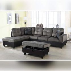 Brand New 2pc Sectional With FREE Ottoman Ready For Delivery 🚚 