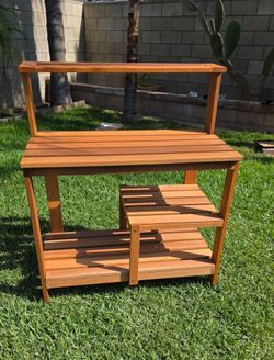 Outdoor potting table for Garden solid wood gardening station