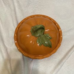 Pumpkin Pie Plate With Lid