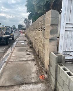 Block stone and bricks